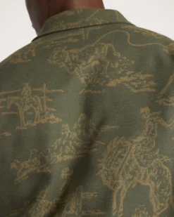 MEN'S WILD LANDSCAPE QUILTED COTTON WORK JACKET