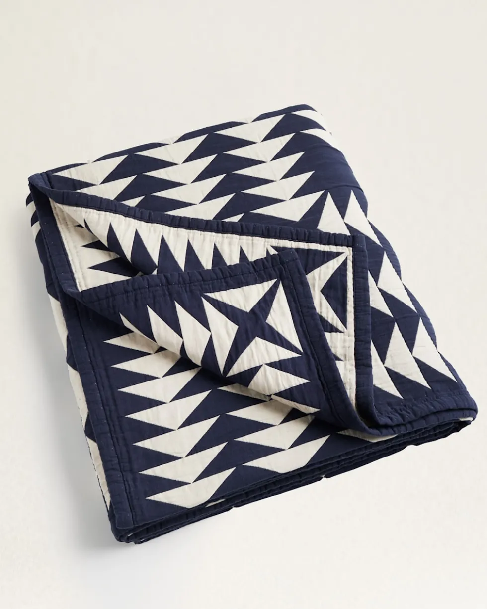MIDNIGHT NOVA COTTON MATELASSE COVERLET