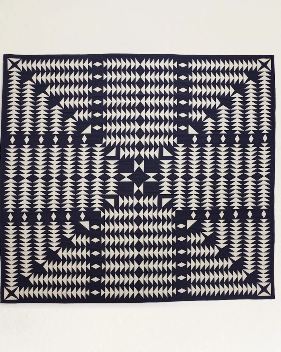 MIDNIGHT NOVA COTTON MATELASSE COVERLET
