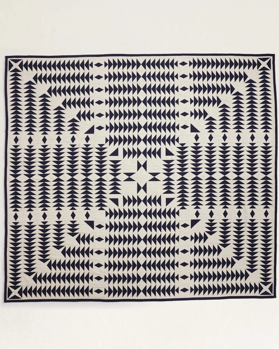 MIDNIGHT NOVA COTTON MATELASSE COVERLET