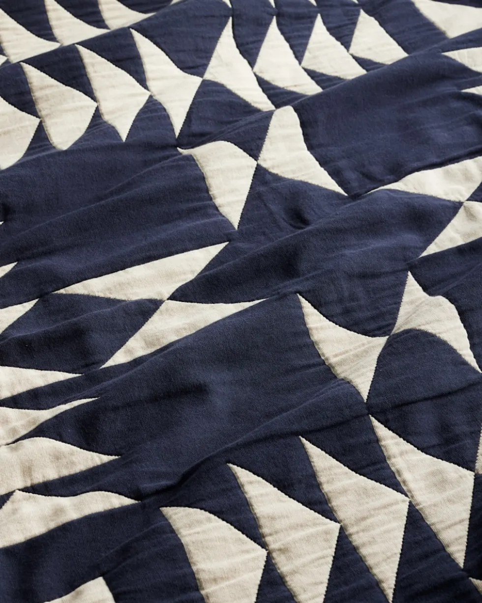 MIDNIGHT NOVA COTTON MATELASSE COVERLET