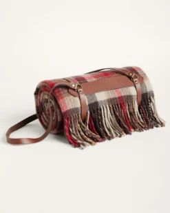 MOTOR ROBE THROW WITH LEATHER CARRIER