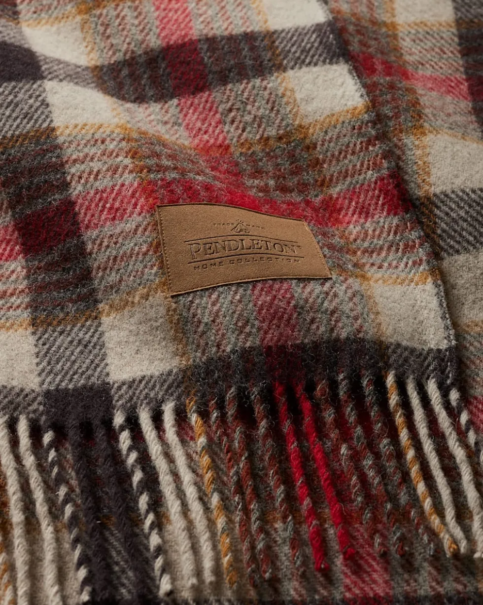 MOTOR ROBE THROW WITH LEATHER CARRIER