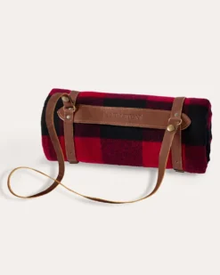 MOTOR ROBE THROW WITH LEATHER CARRIER