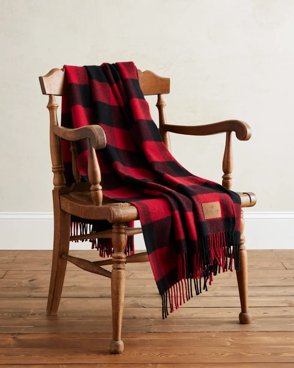 MOTOR ROBE THROW WITH LEATHER CARRIER
