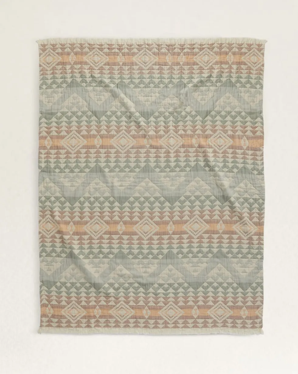 ORGANIC COTTON FRINGED THROW