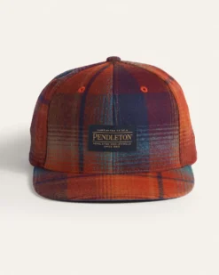 PLAID FLAT BRIM HAT