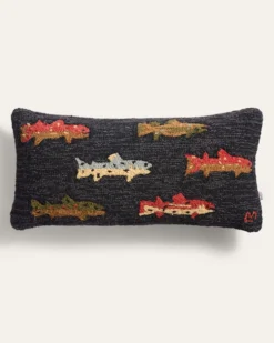 RIVER FISH HOOKED LUMBAR PILLOW