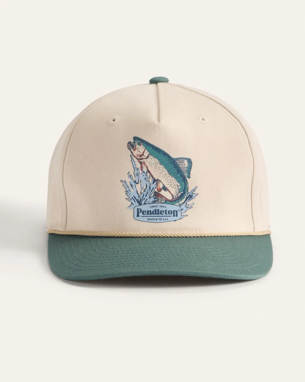 SALMON FIVE PANEL SNAPBACK HAT