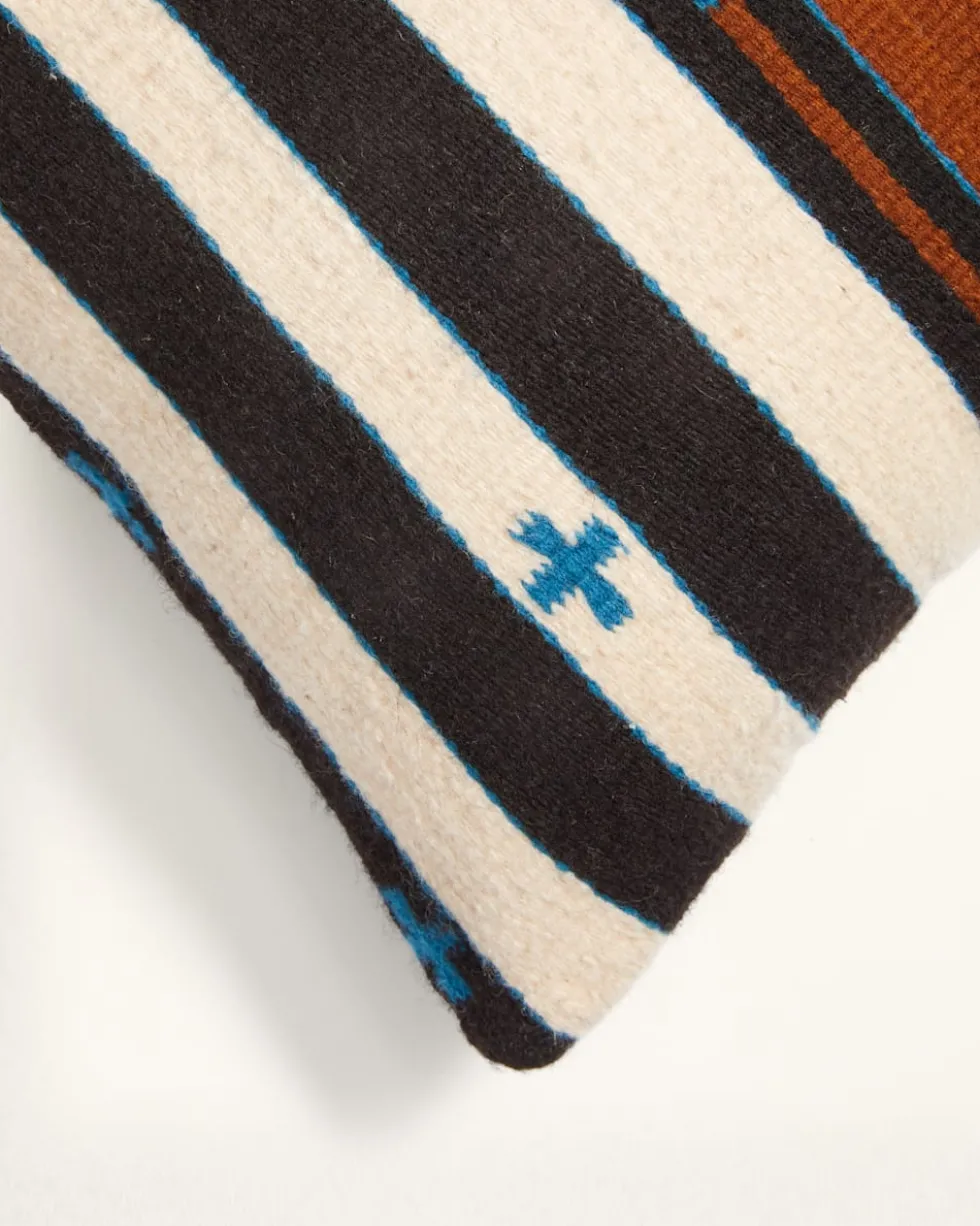 TURQUOISE CROSSES LUMBAR PILLOW
