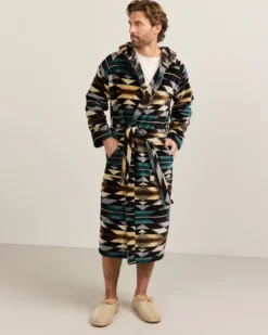 UNISEX WYETH TRAIL COTTON TERRY VELOUR BATHROBE