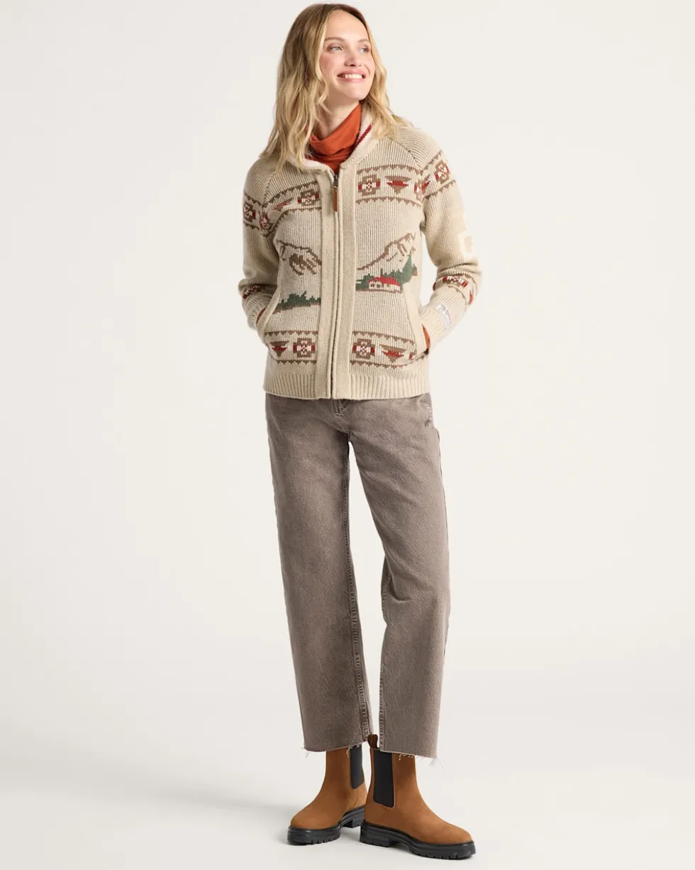 WOMEN'S ALPINE LAMBSWOOL ZIP CARDIGAN