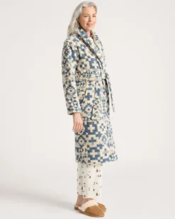 WOMEN'S BLUE RIDGE COTTON TERRY VELOUR BATHROBE