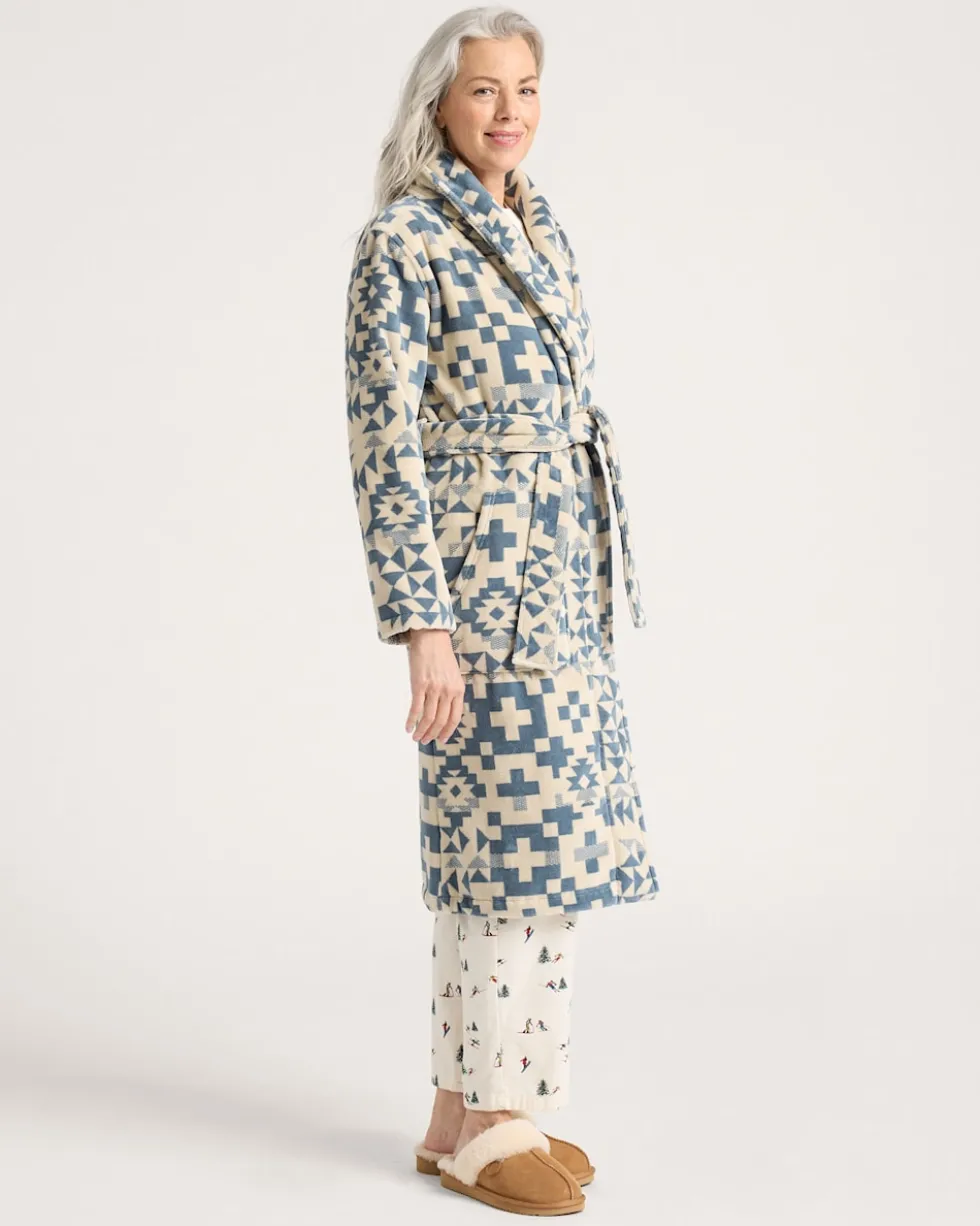 WOMEN'S BLUE RIDGE COTTON TERRY VELOUR BATHROBE