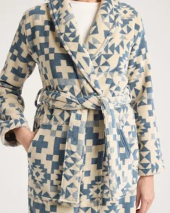 WOMEN'S BLUE RIDGE COTTON TERRY VELOUR BATHROBE