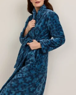 WOMEN'S BLUE RIDGE COTTON TERRY VELOUR BATHROBE