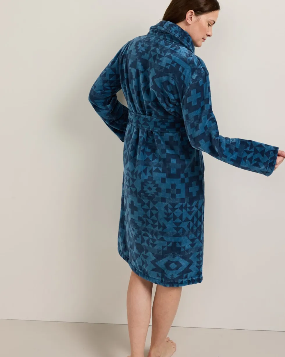 WOMEN'S BLUE RIDGE COTTON TERRY VELOUR BATHROBE