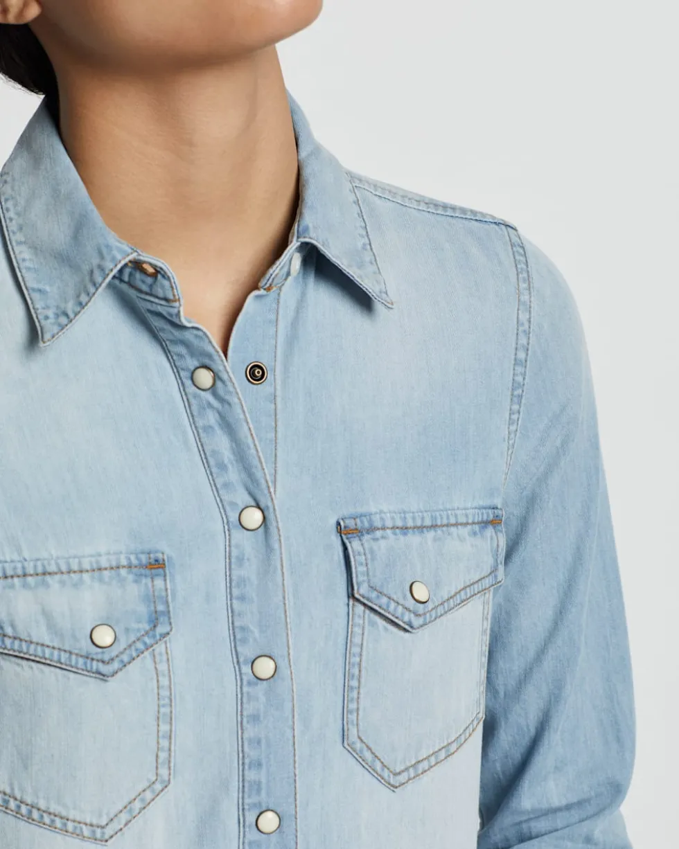 WOMEN'S CHAMBRAY GAMBLER SHIRT