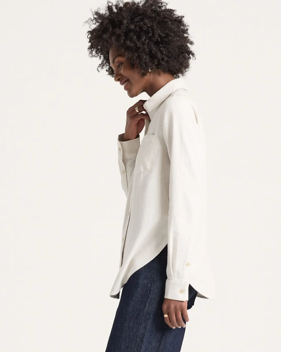 WOMEN'S COTTON FLANNEL RELAXED SHIRT