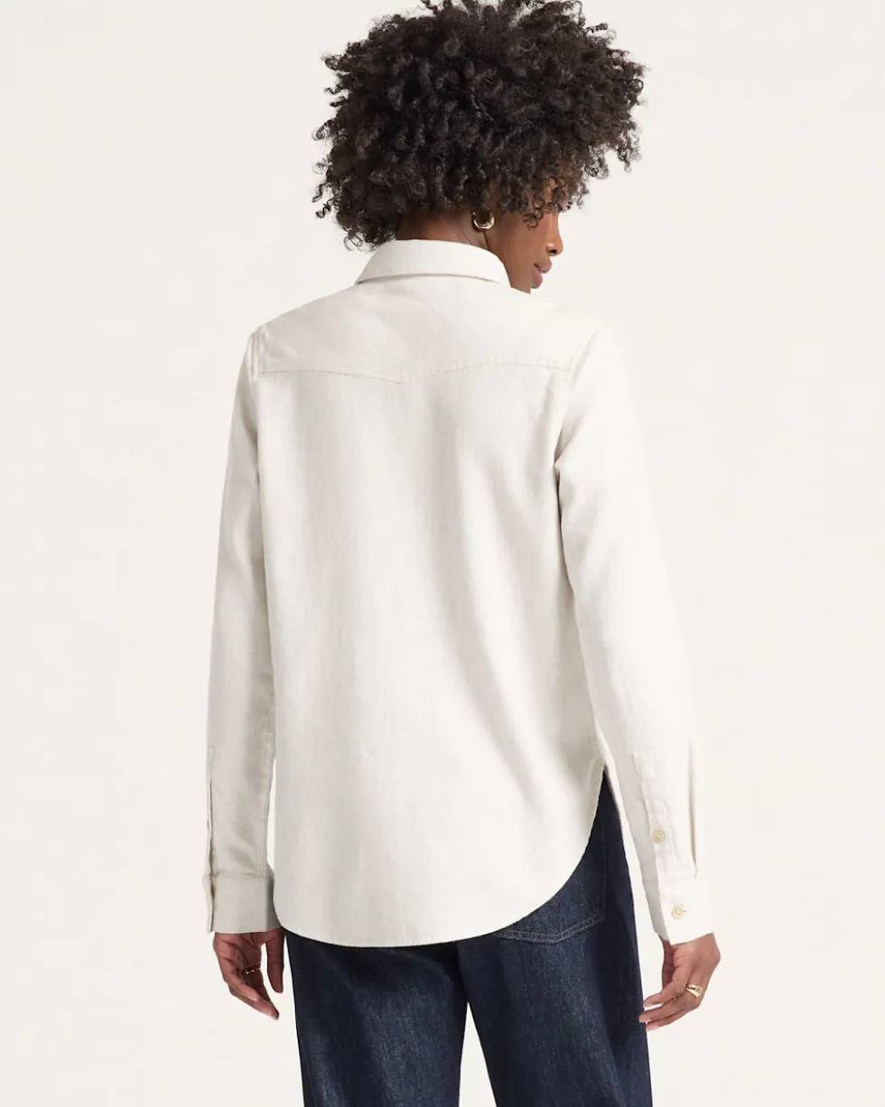 WOMEN'S COTTON FLANNEL RELAXED SHIRT