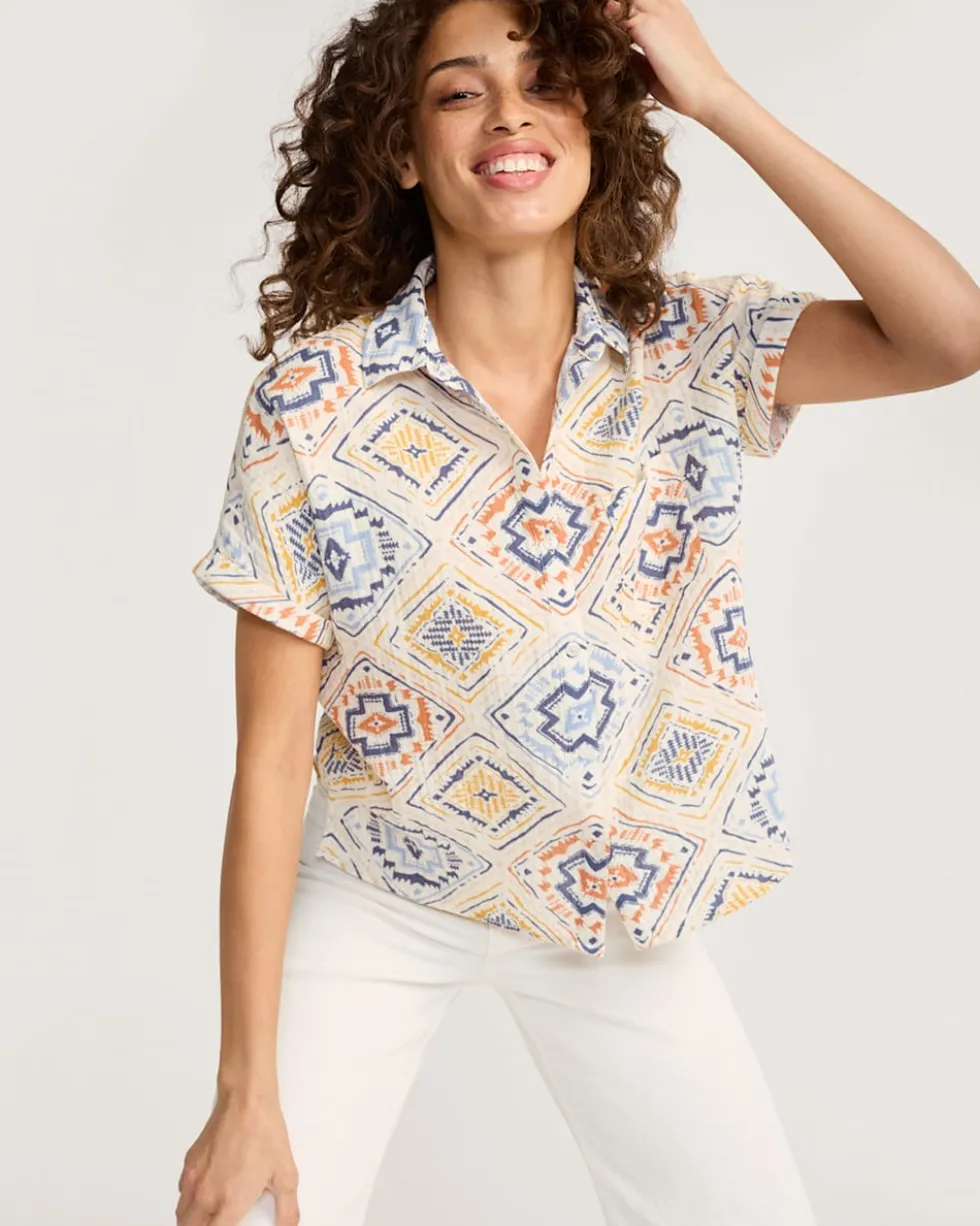 WOMEN'S COTTON GAUZE SHIRT