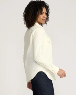WOMEN'S COTTON TWILL GAMBLER SHIRT