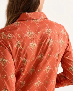 WOMEN'S COWGIRL LATTICE GAMBLER SHIRT DRESS