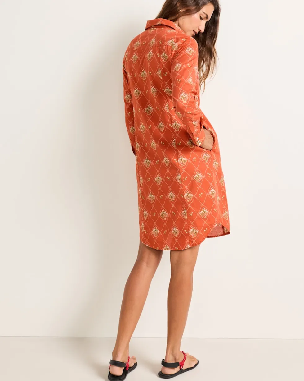 WOMEN'S COWGIRL LATTICE GAMBLER SHIRT DRESS