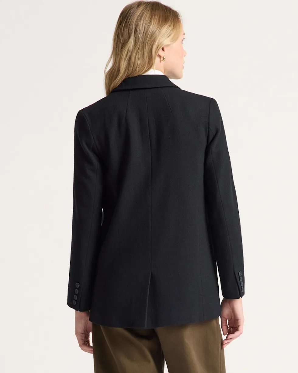 WOMEN'S DAVIS HERRINGBONE WOOL BLAZER