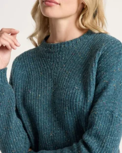 WOMEN'S DONEGAL EYELET SWEATER