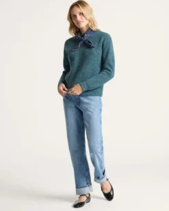 WOMEN'S DONEGAL EYELET SWEATER
