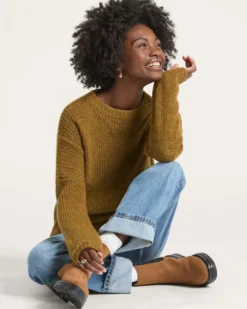 WOMEN'S DONEGAL EYELET SWEATER
