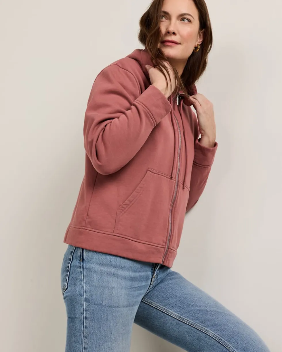 WOMEN'S EMBROIDERED GRAPHIC ZIP HOODIE