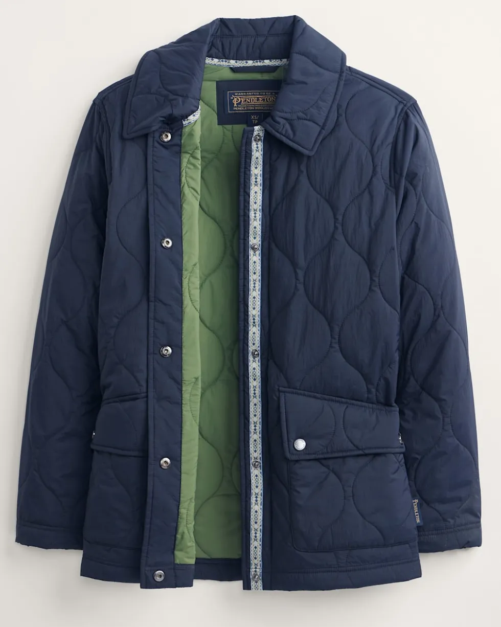WOMEN'S MARIGOLD CRINKLE QUILTED BARN COAT