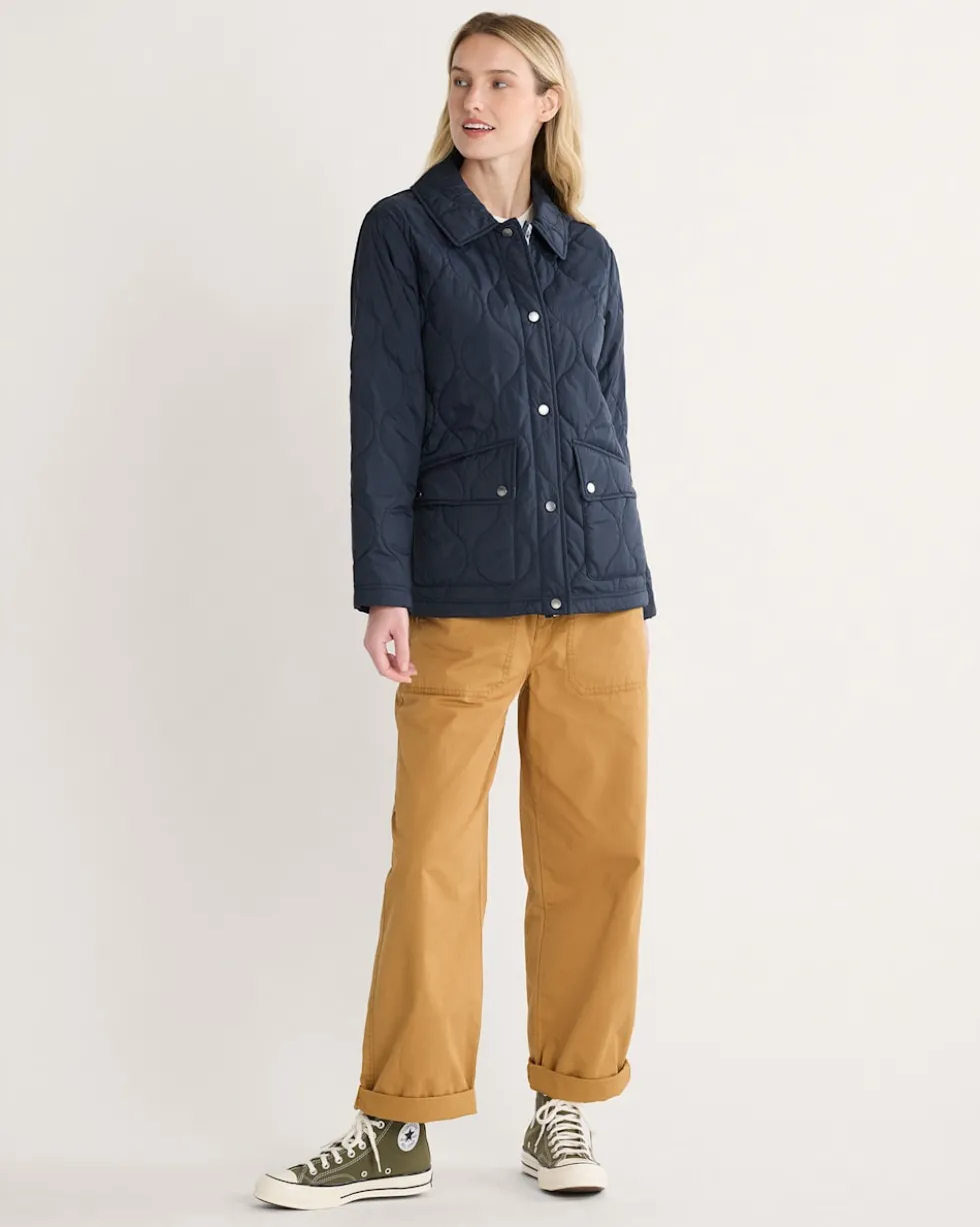 WOMEN'S MARIGOLD CRINKLE QUILTED BARN COAT