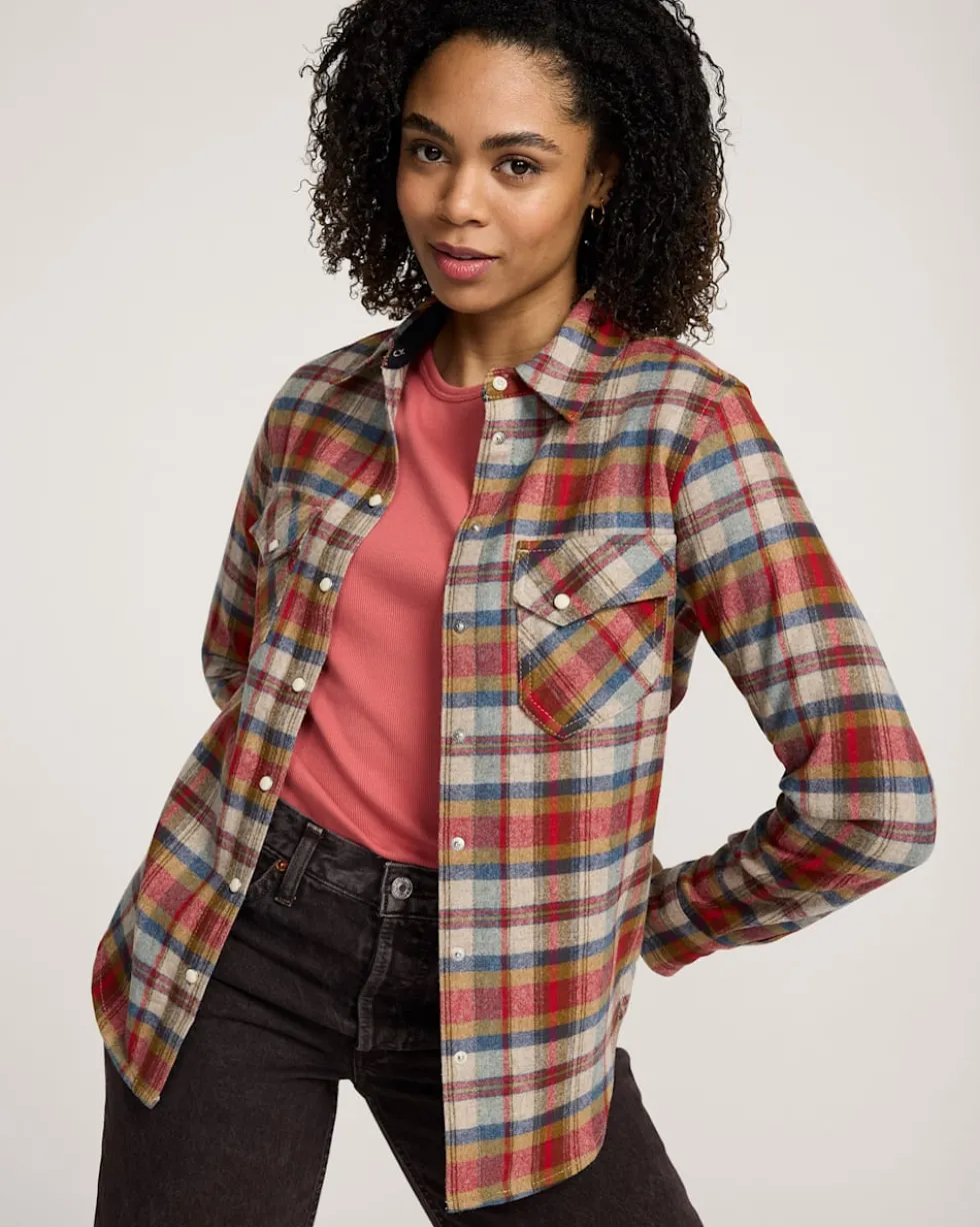 WOMEN'S PLAID GAMBLER SHIRT