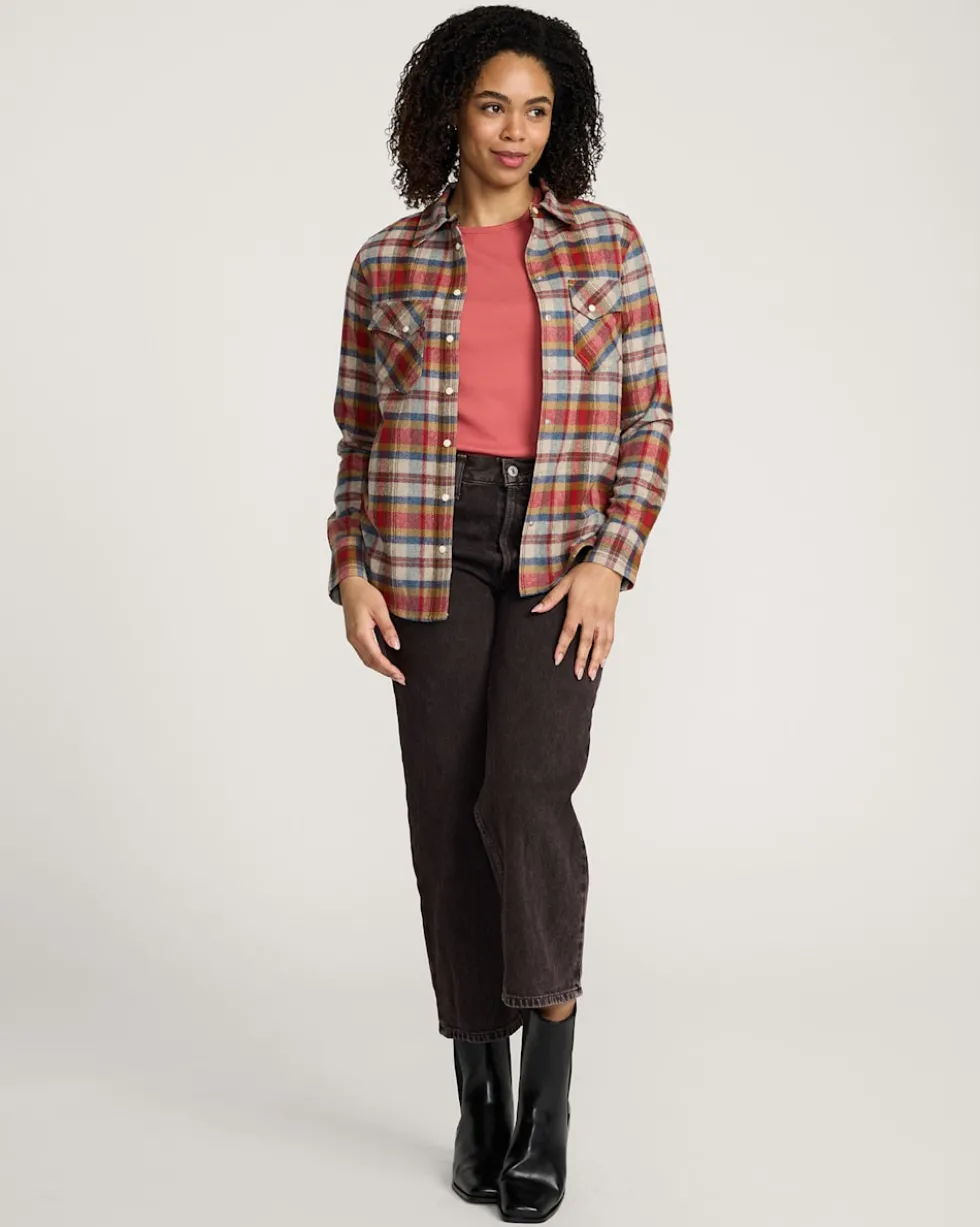 WOMEN'S PLAID GAMBLER SHIRT