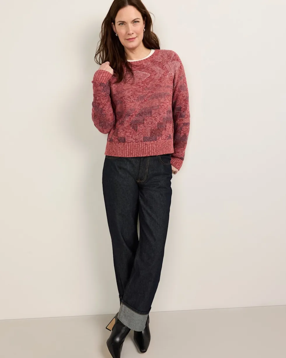 WOMEN'S RAGLAN COTTON SWEATER