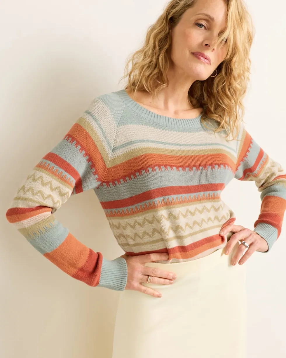 WOMEN'S RAGLAN COTTON SWEATER