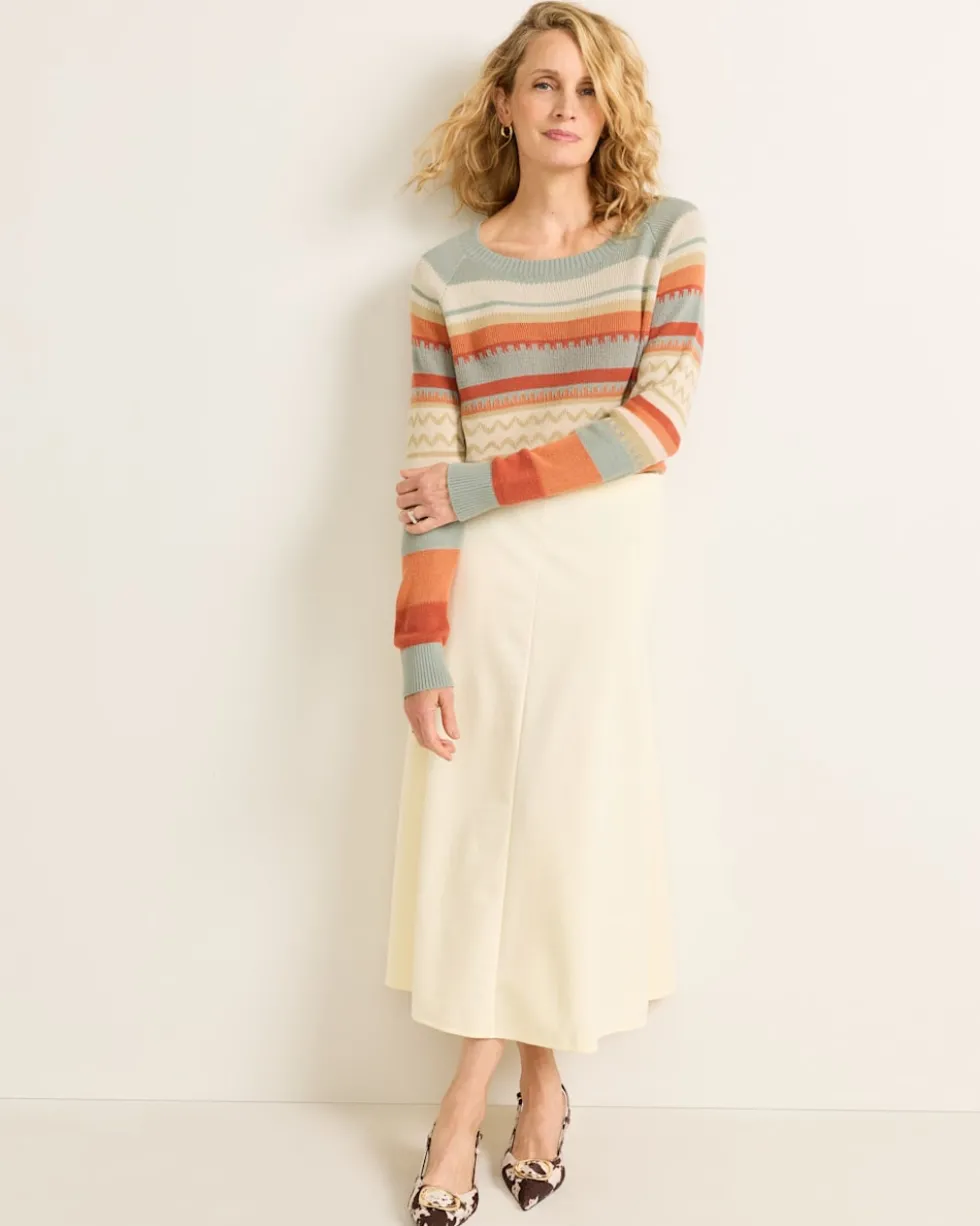 WOMEN'S RAGLAN COTTON SWEATER