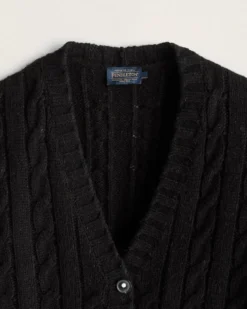 WOMEN'S SHETLAND COLLECTION FISHERMAN CARDIGAN