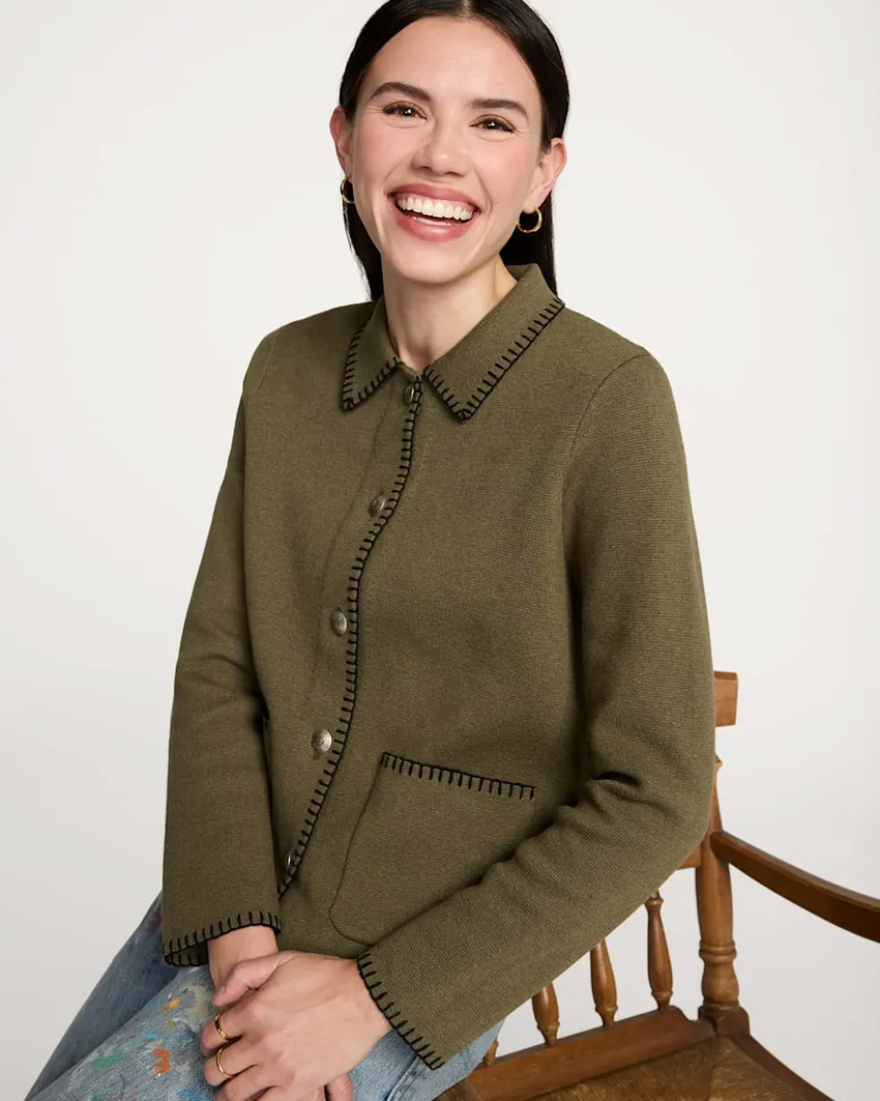 WOMEN'S SOLID SOUVENIR CARDIGAN