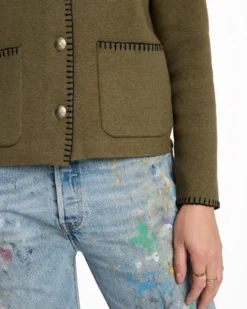WOMEN'S SOLID SOUVENIR CARDIGAN