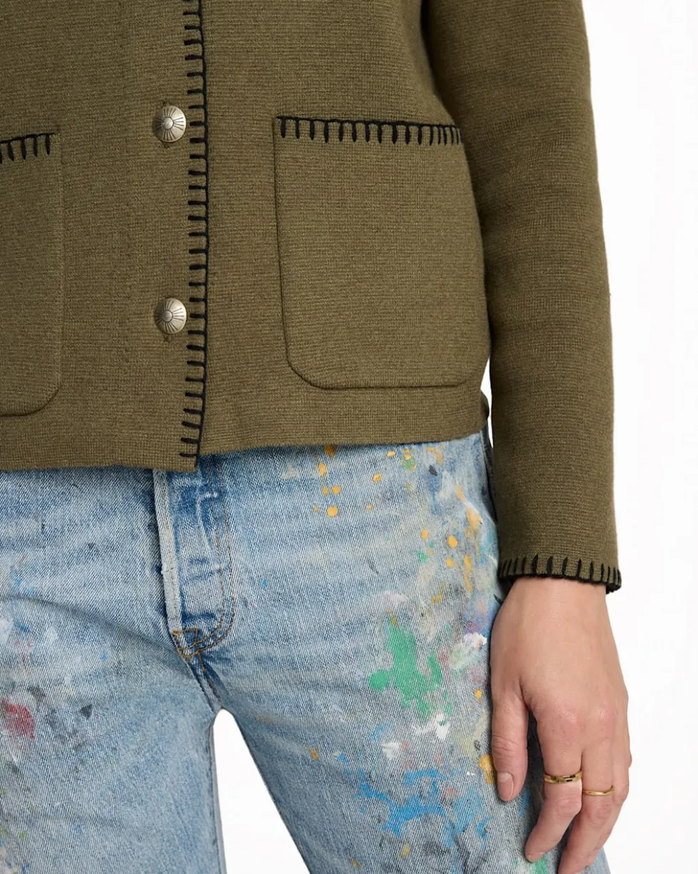 WOMEN'S SOLID SOUVENIR CARDIGAN