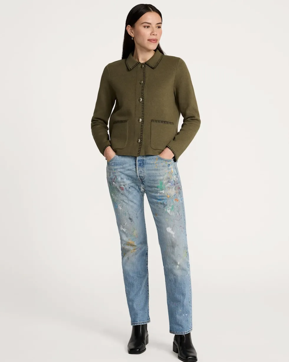 WOMEN'S SOLID SOUVENIR CARDIGAN