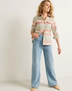 WOMEN'S STRIPE BOARD SHIRT