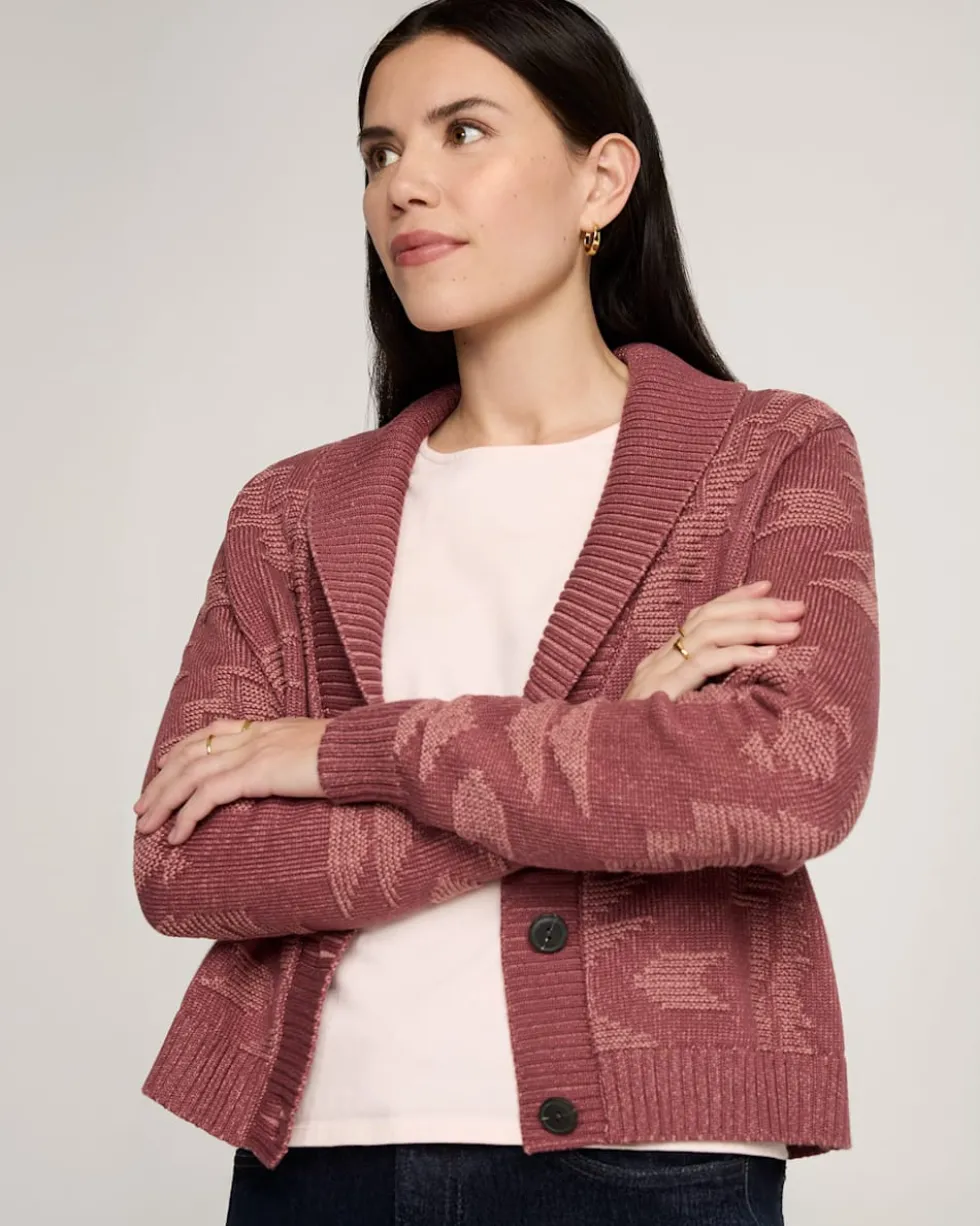 WOMEN'S TEXTURED COTTON CARDIGAN