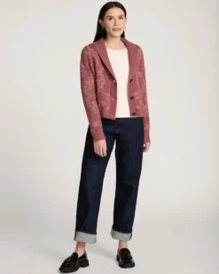 WOMEN'S TEXTURED COTTON CARDIGAN