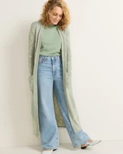 WOMEN'S TEXTURED DUSTER CARDIGAN