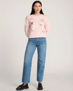 WOMEN'S WESTERN GRAPHIC FRENCH TERRY PULLOVER